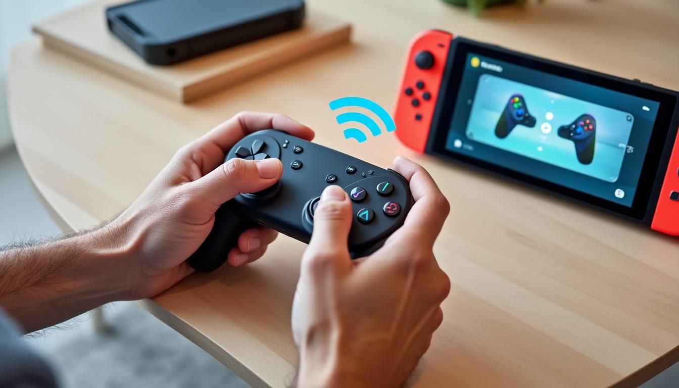 découvrez comment connecter facilement votre manette switch sans fil à votre console.