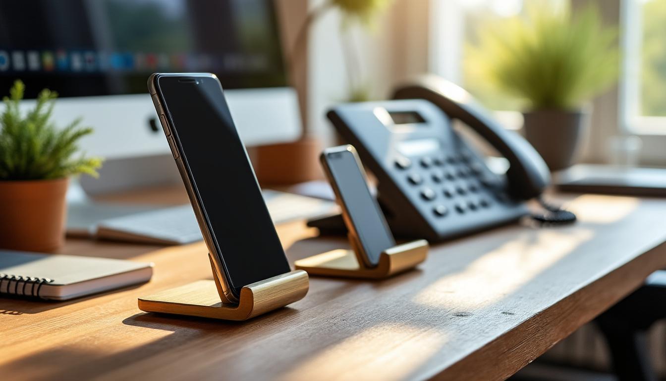 découvrez comment choisir un support bureau pour téléphone à la fois pratique et solide, adapté à vos besoins pour un espace de travail organisé et ergonomique.